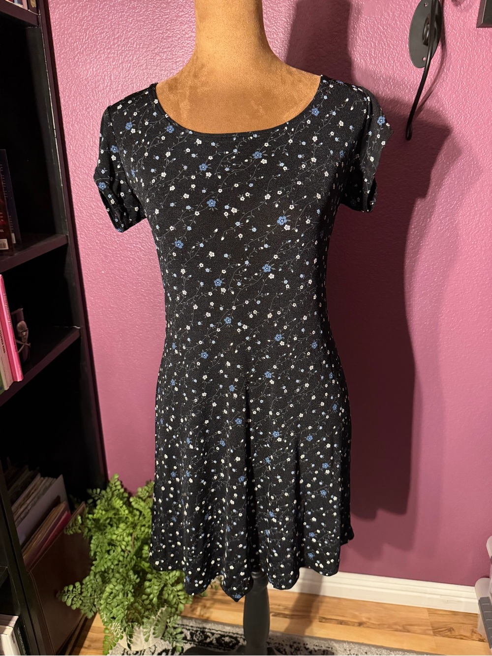 All That Jazz Black Floral Dress- grunge whimsigoth